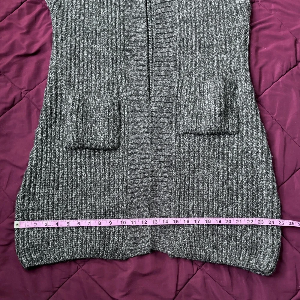 Prana Thalia wool blend black dark gray grey duster sweater - Picture 15 of 16